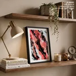 Abstract pink mollified painting
