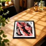 Abstract pink mollified painting