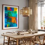 Colorful geometric blocks painting