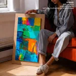 Colorful geometric blocks painting