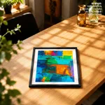 Colorful geometric blocks painting