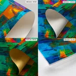 Colorful geometric blocks painting