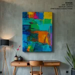 Colorful geometric blocks painting