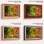 Green gravel abstract painting