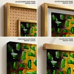 Green gravel abstract painting