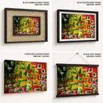 Green gravel abstract painting