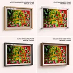 Green gravel abstract painting