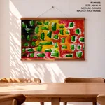 Green gravel abstract painting