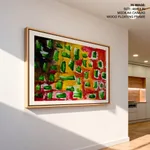 Green gravel abstract painting