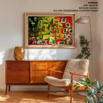 Green gravel abstract painting