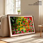 Green gravel abstract painting