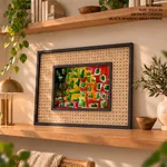 Green gravel abstract painting