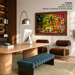 Green gravel abstract painting