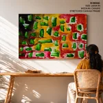 Green gravel abstract painting