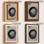 Black gray circular abstract painting