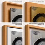 Black gray circular abstract painting