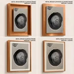 Black gray circular abstract painting
