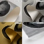Black gray circular abstract painting