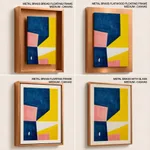 Colorful geometric shapes abstract painting