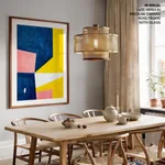 Colorful geometric shapes abstract painting