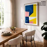 Colorful geometric shapes abstract painting