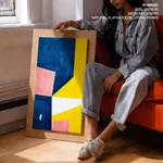 Colorful geometric shapes abstract painting