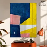 Colorful geometric shapes abstract painting