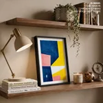 Colorful geometric shapes abstract painting