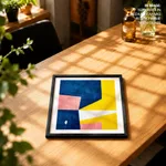 Colorful geometric shapes abstract painting