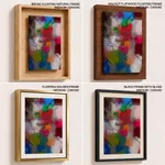 Compositions of color and line drawing abstract painting
