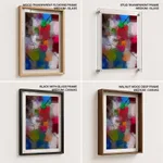 Compositions of color and line drawing abstract painting