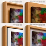 Compositions of color and line drawing abstract painting