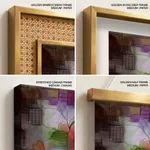 Compositions of color and line drawing abstract painting