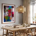 Compositions of color and line drawing abstract painting