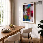 Compositions of color and line drawing abstract painting