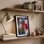 Compositions of color and line drawing abstract painting