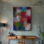Compositions of color and line drawing abstract painting