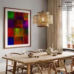 Color blocks composition abstract