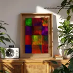 Color blocks composition abstract