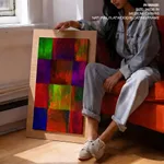 Color blocks composition abstract
