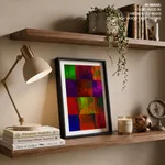 Color blocks composition abstract