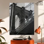 Grayscale Brooklyn Bridge