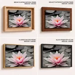 Pink lotus leaf with black and white background