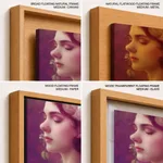 Romantic Woman with Pink Roses – Wall Art