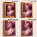 Romantic Woman with Pink Roses – Wall Art