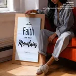 Faith moves Mountains Bible Verse Wall Art- Religious Wall art and decor