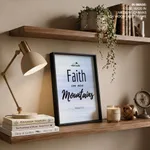 Faith moves Mountains Bible Verse Wall Art- Religious Wall art and decor