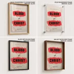 Blood of Christ Bible Verse Wall Art- Religious Wall art and decor