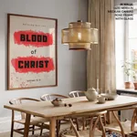 Blood of Christ Bible Verse Wall Art- Religious Wall art and decor