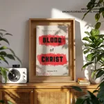Blood of Christ Bible Verse Wall Art- Religious Wall art and decor